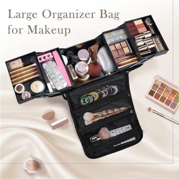 Soft Makeup Box, Large Makeup Organizer Case, Professional Nail Train Bag - Picture 2 of 7